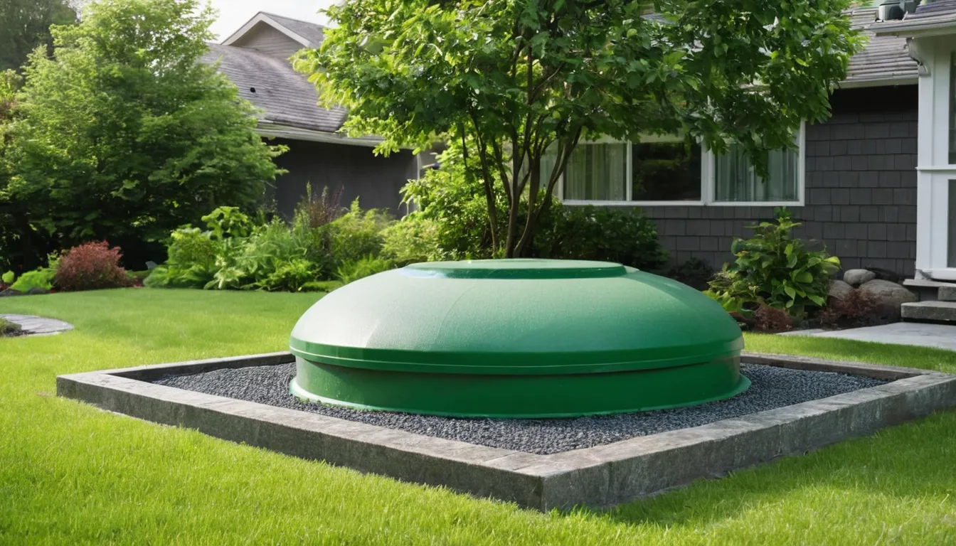 Septic tank access lid in a lawn near Temple Terrace